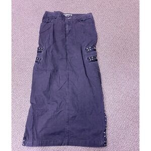 VINTAGE MacGear Long‎ Denim Skirt with Hardware